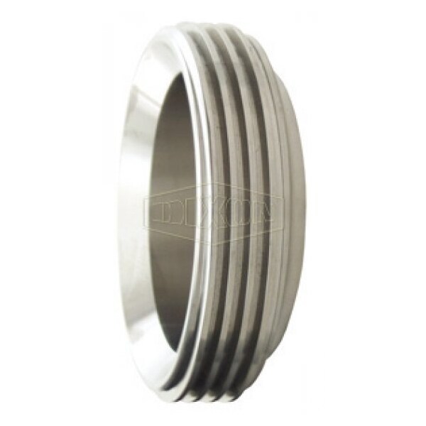 Sort Weld Ferrule, Series: 15TRF, Ferrule, 2 in Nominal, Thread Beveled Seat, 304 SS, 3/4 in L, Indu